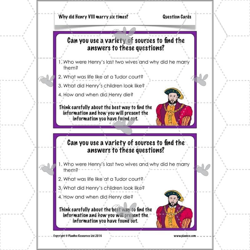 PlanBee Henry VIII KS2 History Lesson Plan Pack for Year 3 & Year 4