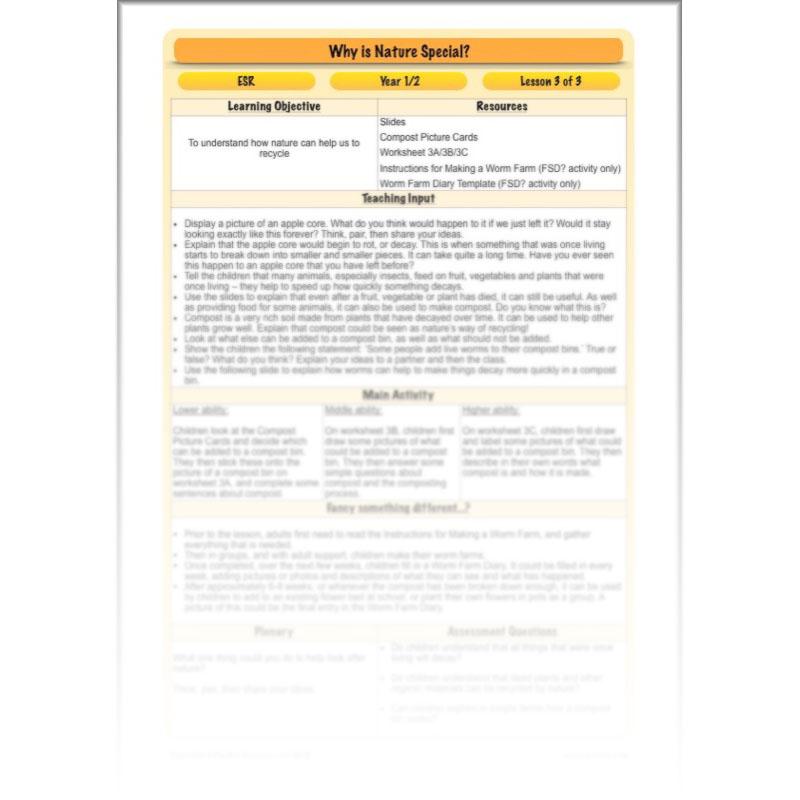 PlanBee Why is Nature Special? KS1 ESR Lessons | PlanBee