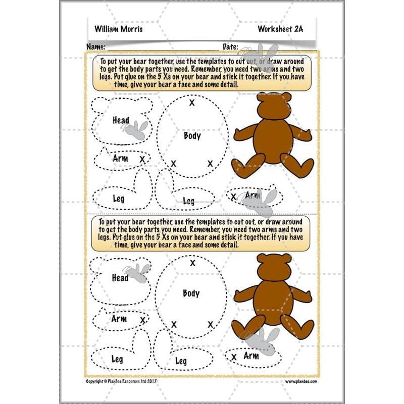 PlanBee William Morris KS2 Art Lesson Plan Packs for Year 3 & Year 4