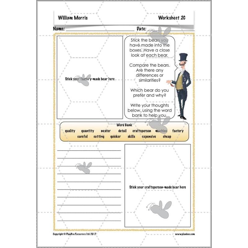 PlanBee William Morris KS2 Art Lesson Plan Packs for Year 3 & Year 4