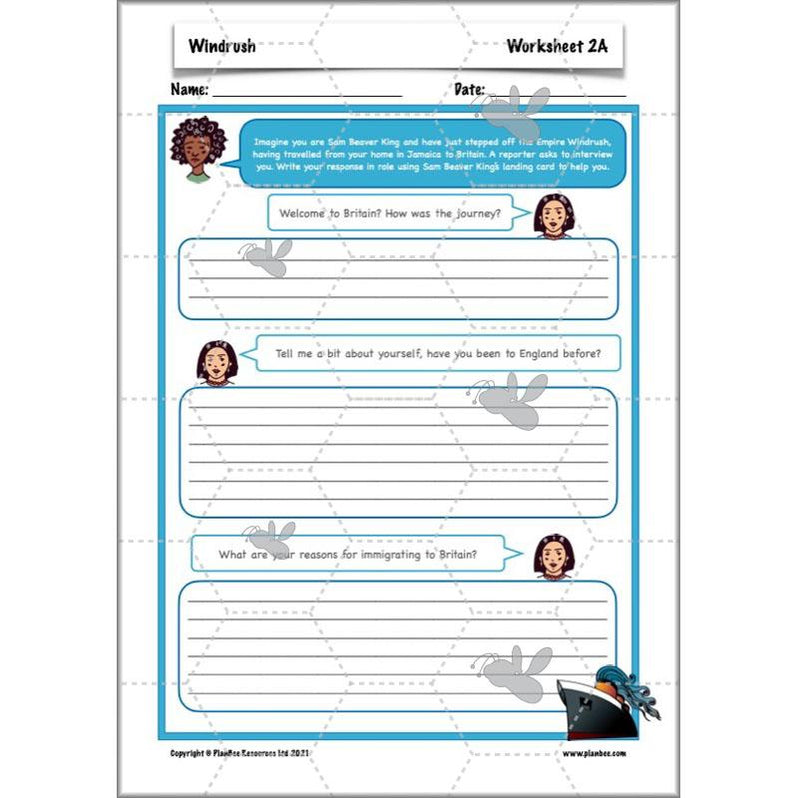 Windrush KS2 History Lessons and Activities by PlanBee