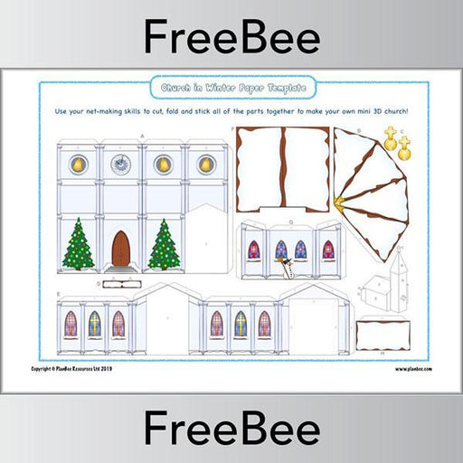 Free Christmas 3D House Nets for KS2 by PlanBee