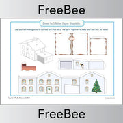 Free Christmas 3D House Shape Nets for KS2 by PlanBee