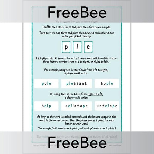 PlanBee Word Wars Spelling Card Game | PlanBee