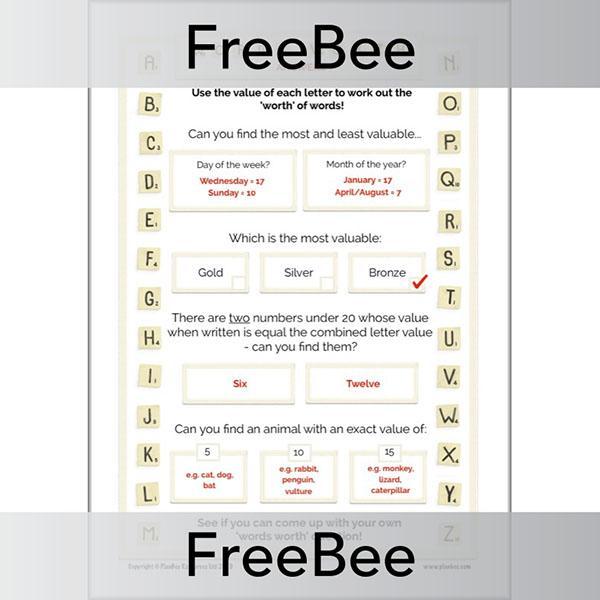 FREE Fun with Words Pack by PlanBee