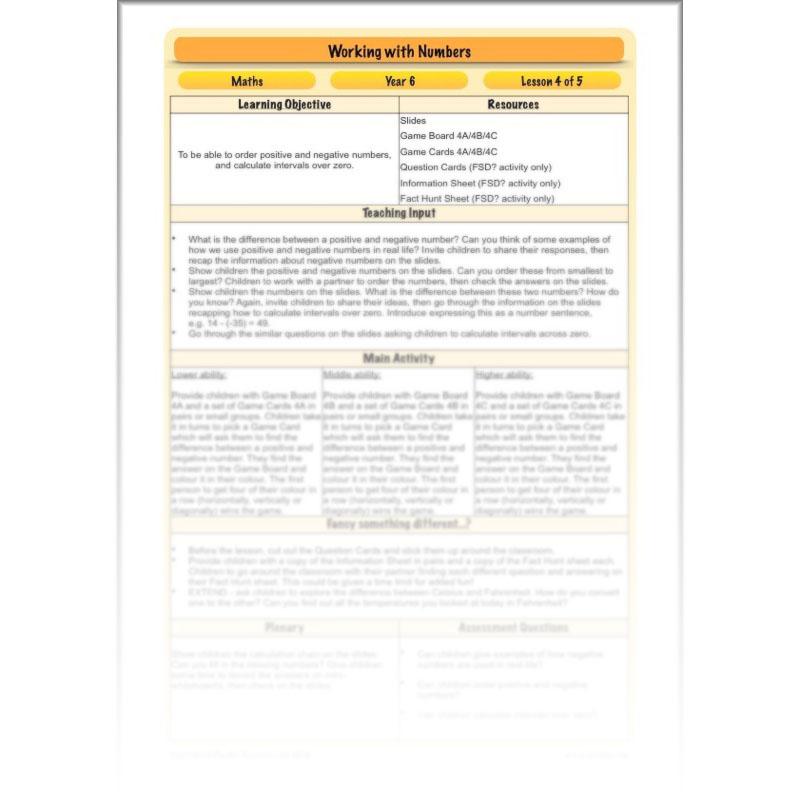PlanBee Working with Numbers - Year 6 Maths Planning and Resources by PlanBee.