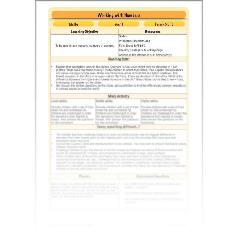 PlanBee Working with Numbers - Year 6 Maths Planning and Resources by PlanBee.