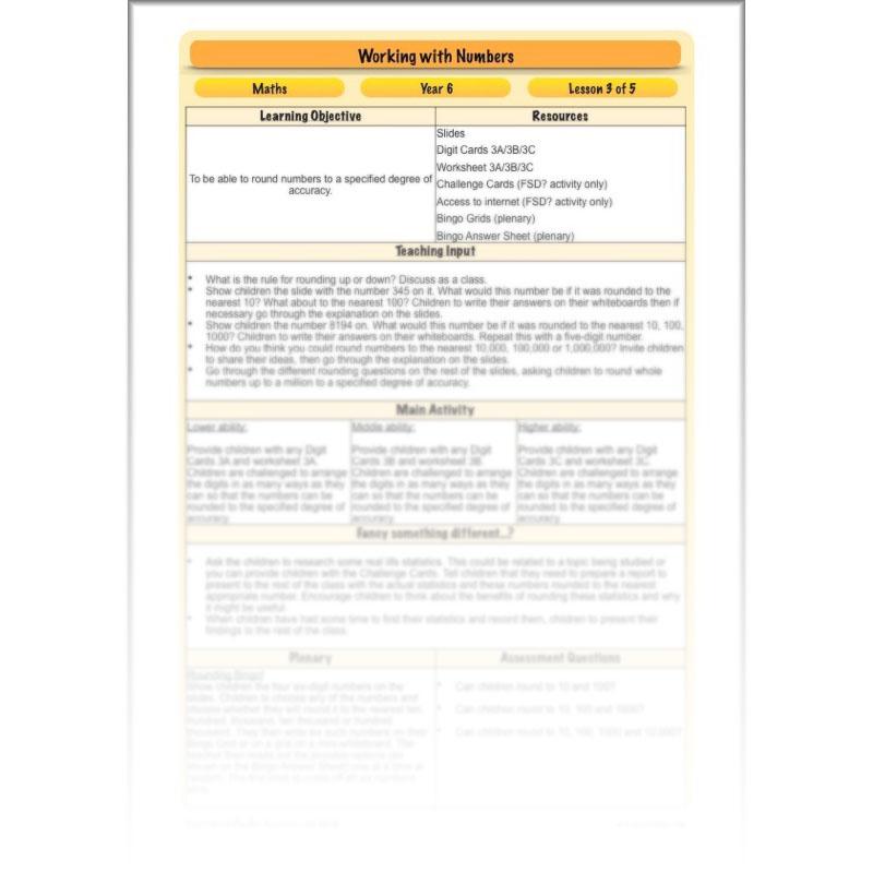 PlanBee Working with Numbers - Year 6 Maths Planning and Resources by PlanBee.