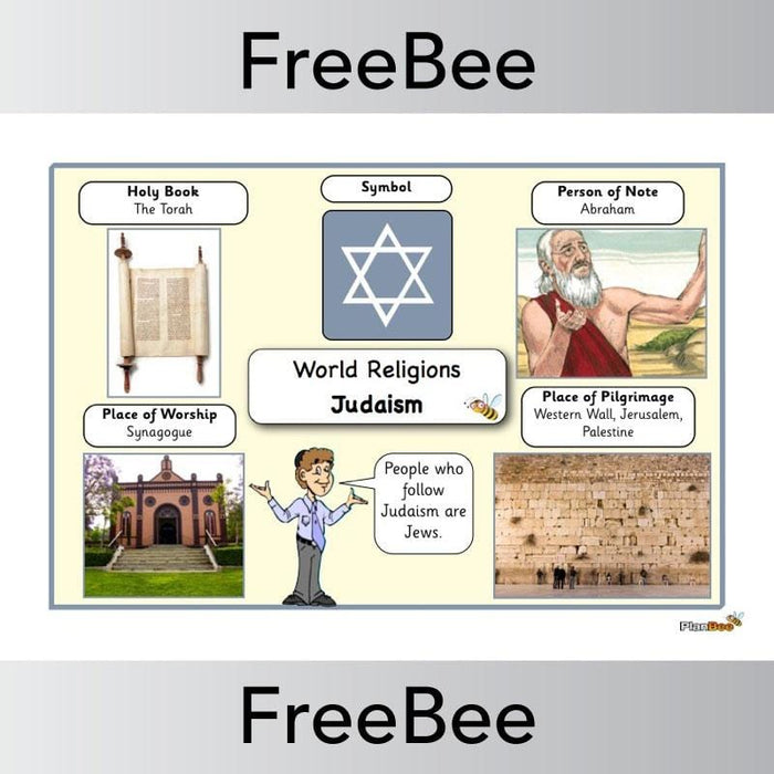Free Judaism Word Mat KS1 & KS2 World Religions by PlanBee