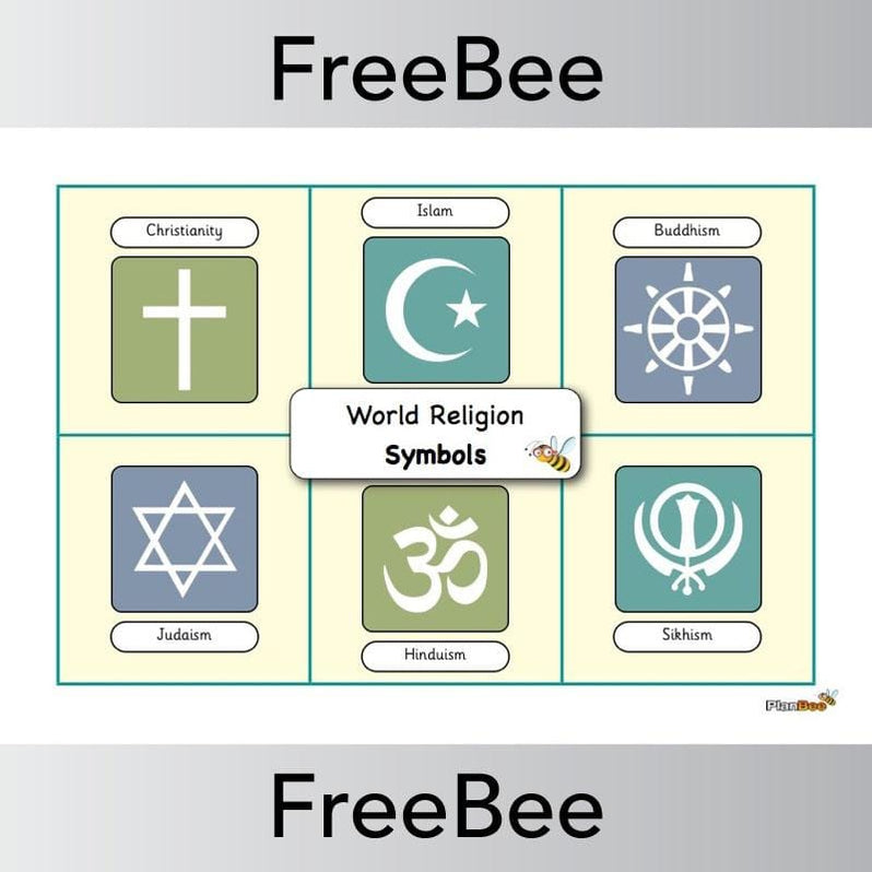 Free 6 Main World Religions Word Mat by PlanBee