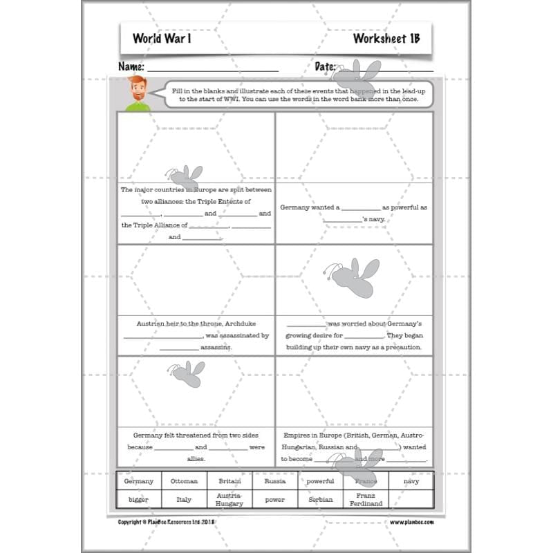 PlanBee World War One: KS2 History lessons, activities and resources