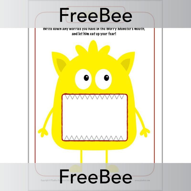FREE Worry Monster Template Activity Sheets by PlanBee