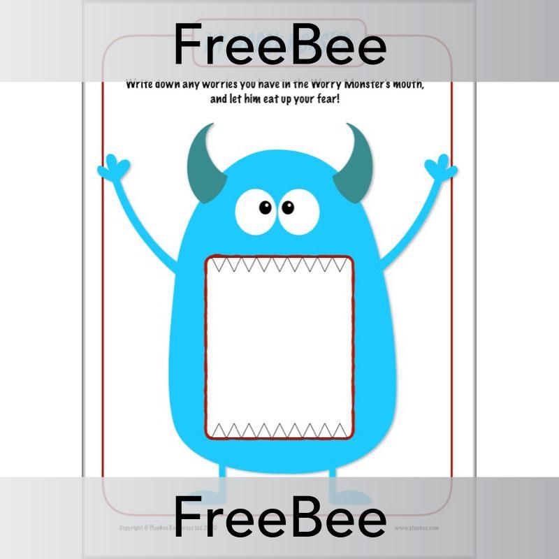 FREE Worry Monster Template Activity Sheets by PlanBee