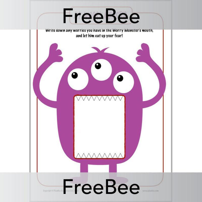 FREE Worry Monster Template Activity Sheets by PlanBee