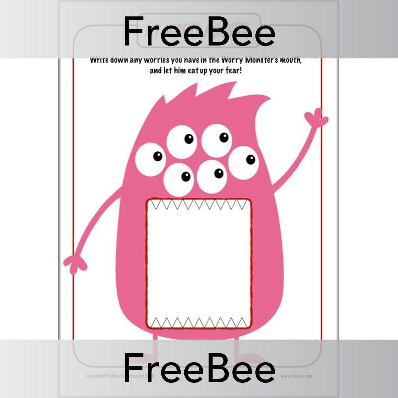 FREE Worry Monster Template Activity Sheets by PlanBee