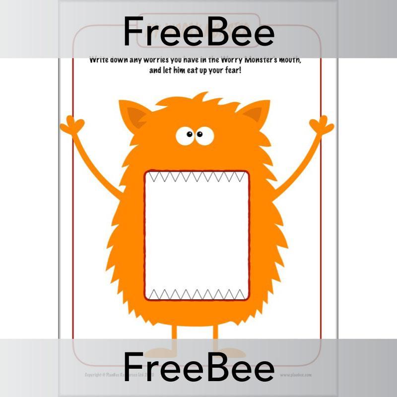 FREE Worry Monster Template Activity Sheets by PlanBee