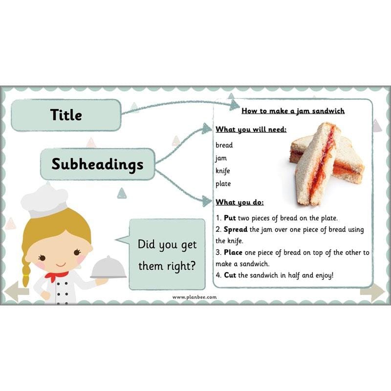 PlanBee Writing Instructions Year 1 English lessons and activities by PlanBee