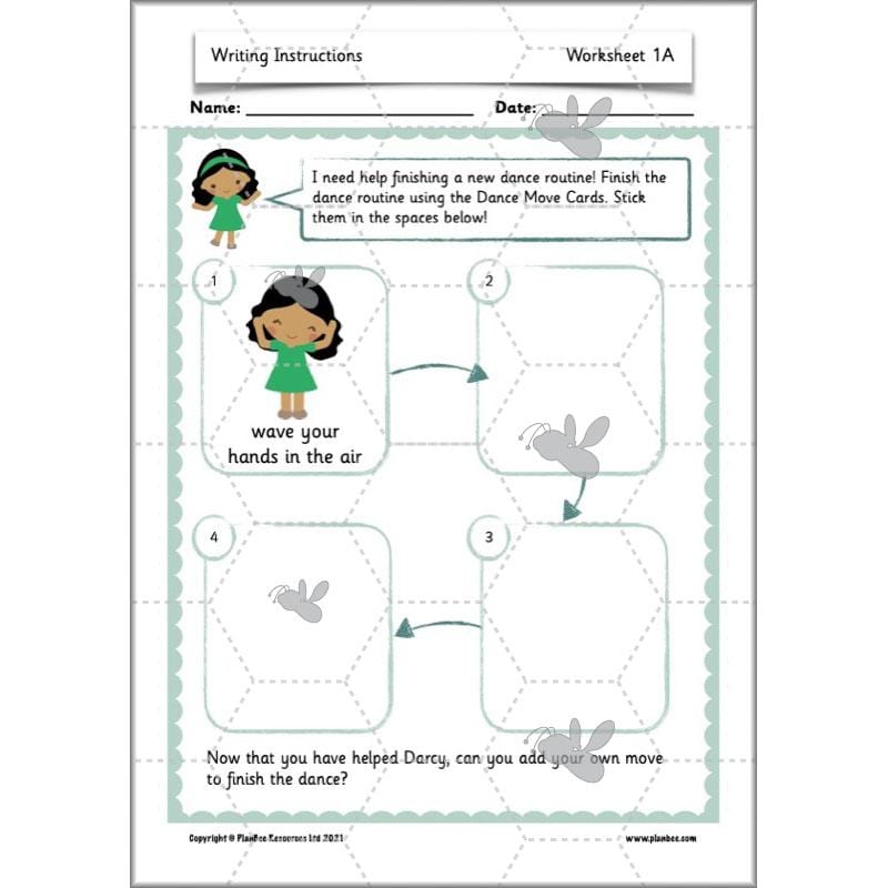 PlanBee Writing Instructions Year 1 English lessons and activities by PlanBee
