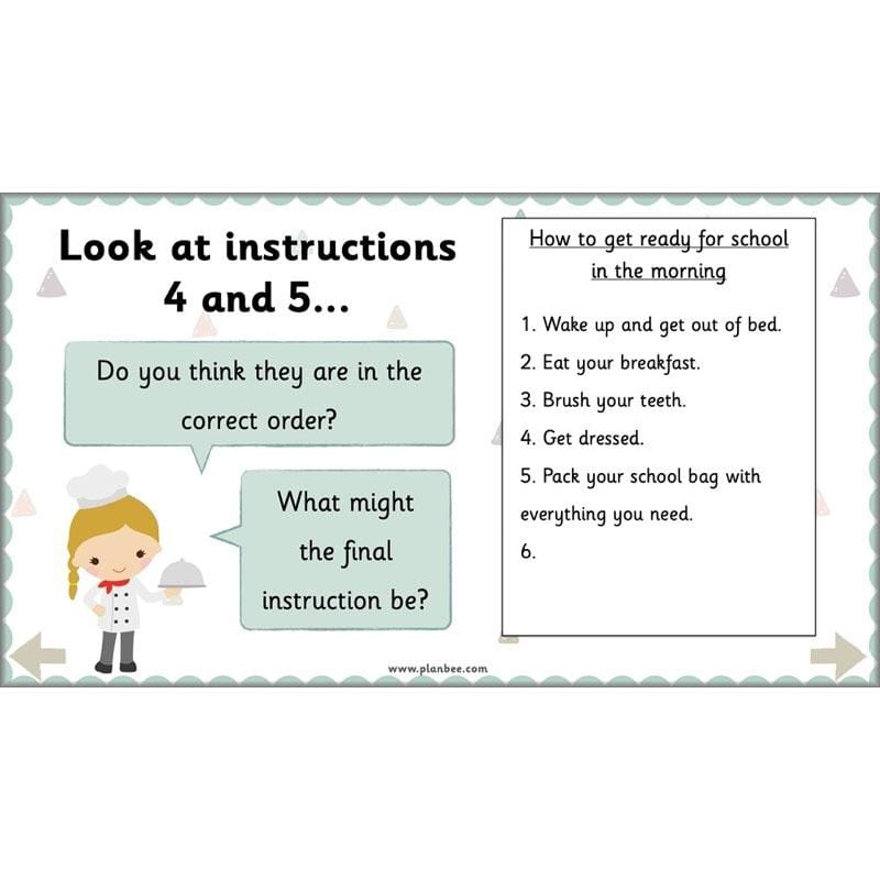 PlanBee Writing Instructions Year 1 English lessons and activities by PlanBee