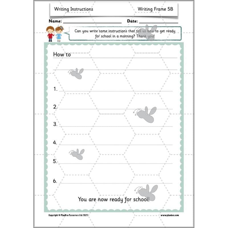 PlanBee Writing Instructions Year 1 English lessons and activities by PlanBee