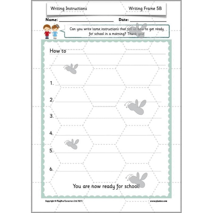 PlanBee Writing Instructions Year 1 English lessons and activities by PlanBee