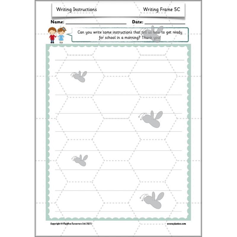 PlanBee Writing Instructions Year 1 English lessons and activities by PlanBee