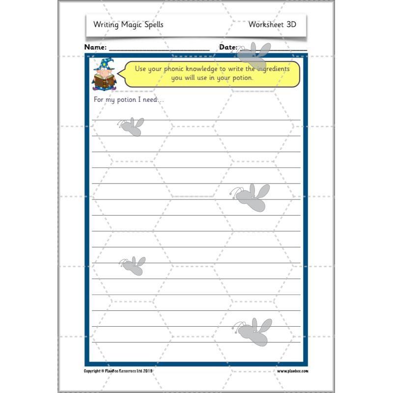 PlanBee Magic Spell Writing KS1 Year 1 English by PlanBee