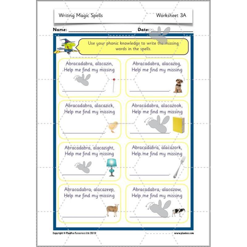 PlanBee Magic Spell Writing KS1 Year 1 English by PlanBee