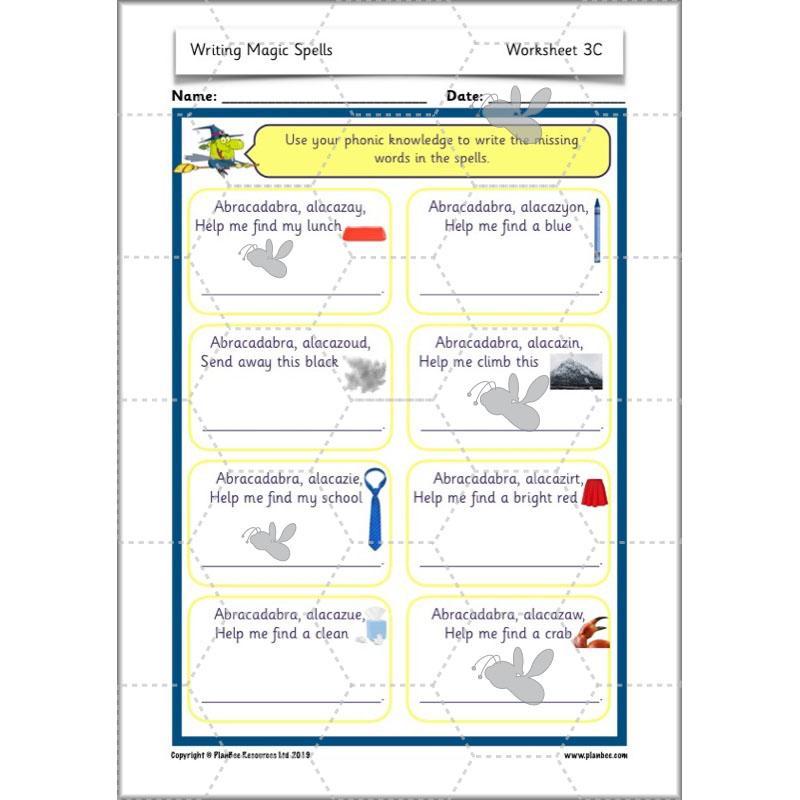 PlanBee Magic Spell Writing KS1 Year 1 English by PlanBee