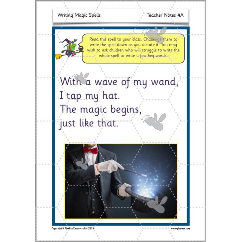 PlanBee Magic Spell Writing KS1 Year 1 English by PlanBee