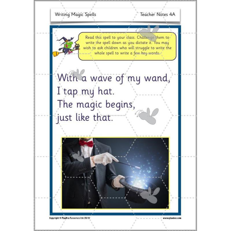Magic Spell Writing KS1 Year 1 English by PlanBee