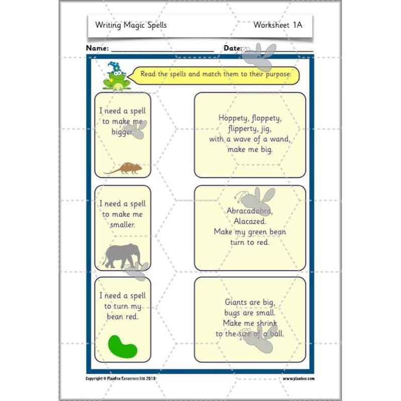 Magic Spell Writing KS1 Year 1 English by PlanBee