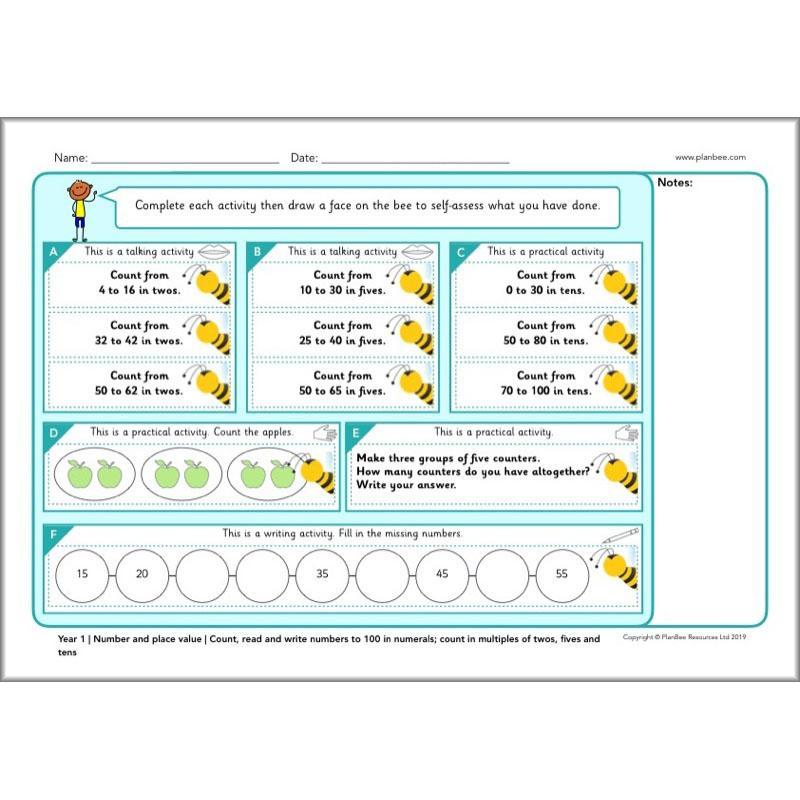 PlanBee Year 1 Maths Assessment Pack | Primary Maths Resources