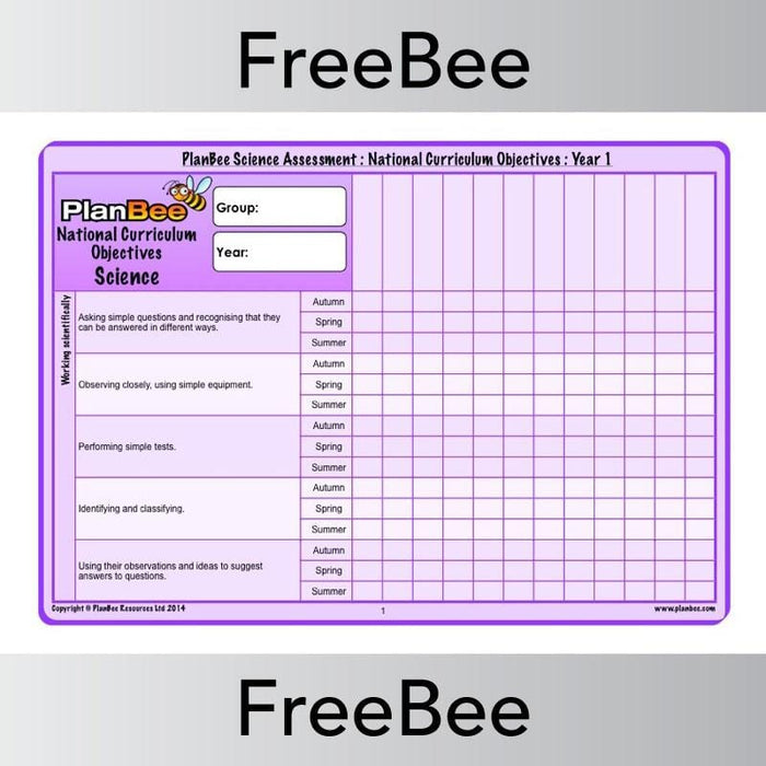 PlanBee Free Science KS1 Primary Teaching Resources