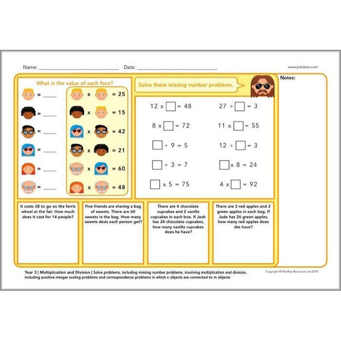PlanBee Year 3 Maths Assessment Pack | New Curriculum