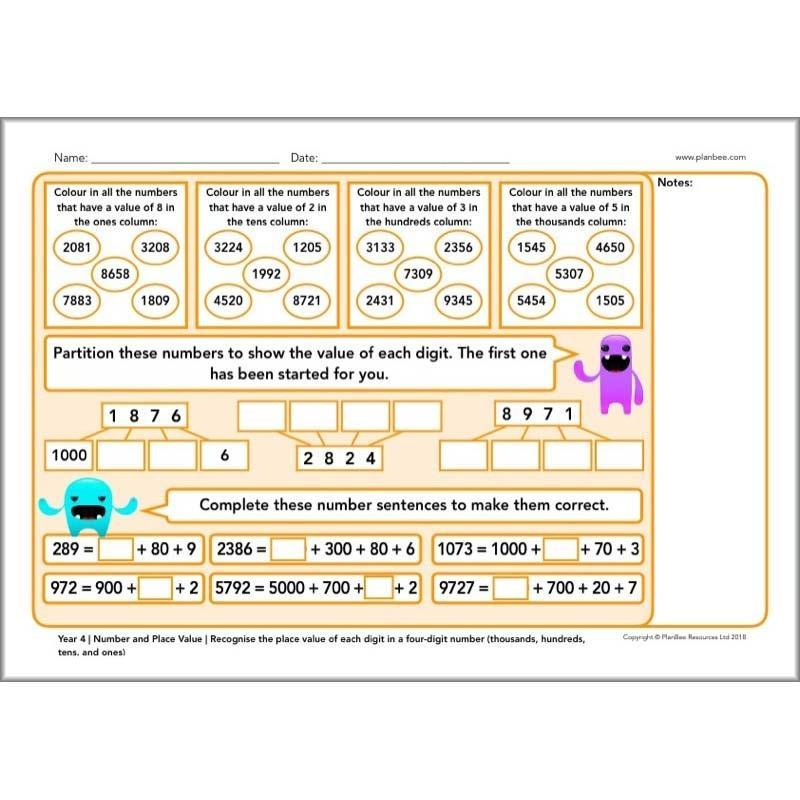 PlanBee Year 4 Maths Assessment Pack | New Curriculum