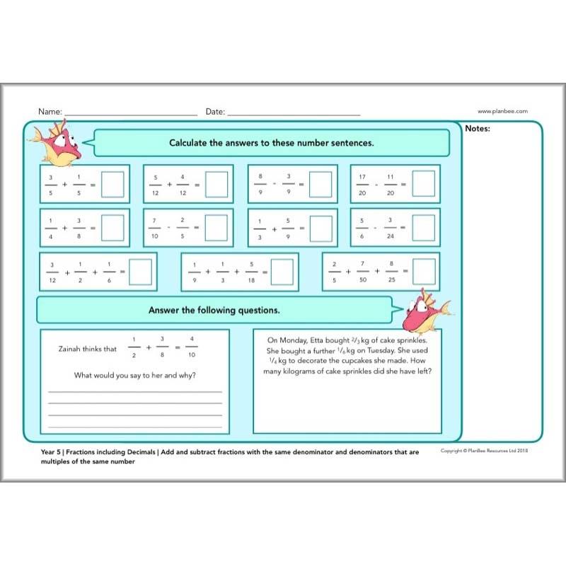 PlanBee Year 5 Maths Assessment Pack | New Curriculum