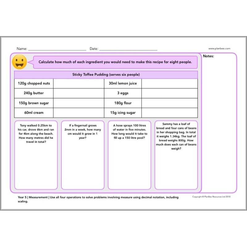 PlanBee Year 5 Maths Assessment Pack | New Curriculum