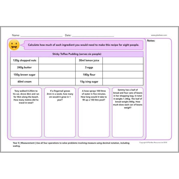 PlanBee Year 5 Maths Assessment Pack | New Curriculum