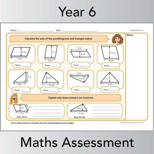 PlanBee Year 6 Maths Assessment Pack | New Curriculum
