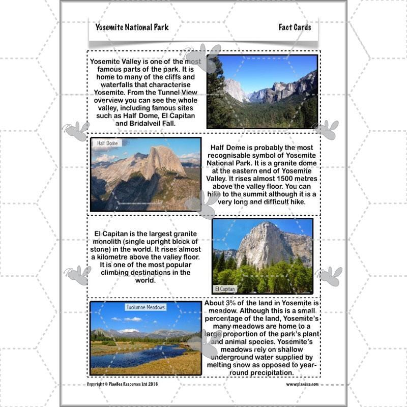PlanBee Yosemite National Park: Year 5 & Year 6 Geography scheme of work