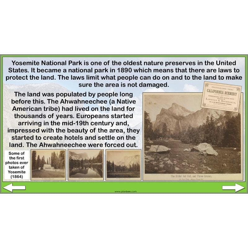 PlanBee Yosemite National Park: Year 5 & Year 6 Geography scheme of work