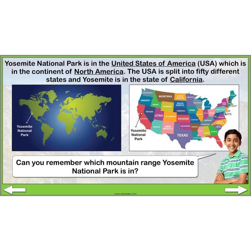 PlanBee Yosemite National Park: Year 5 & Year 6 Geography scheme of work