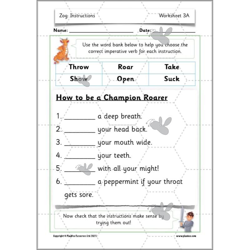 PlanBee Zog Instructions KS1 by PlanBee	