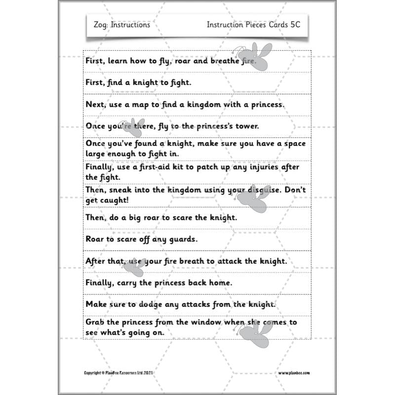 PlanBee Zog Instructions KS1 by PlanBee	